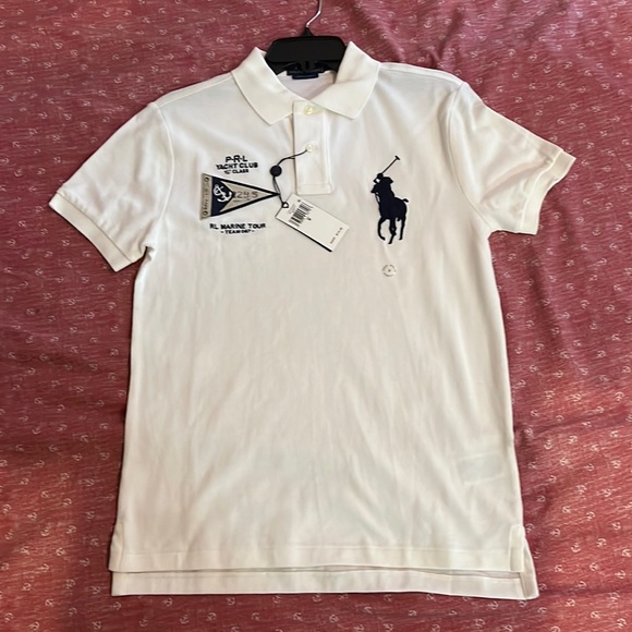 Ralph Lauren | Shirts | Ralph Lauren Custom Slim Fit Big Pony Mesh Polo ...